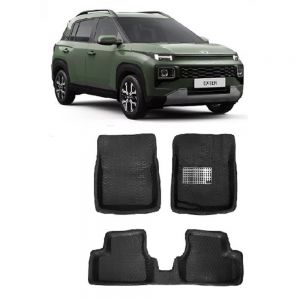4.5D Car Floor Foot Tray Mats for Exter  - Black